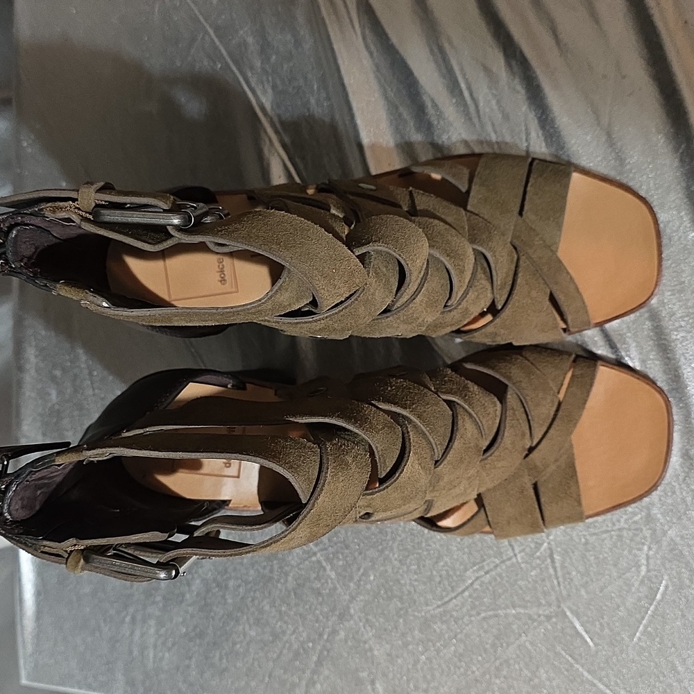 Olive Green Strappy Women's Sandals